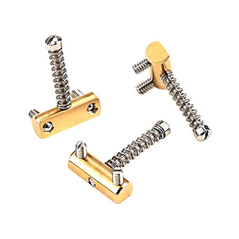 

3 Pcs Compensated Brass Bridge Saddles Set Barrel-Style Bridge Saddle for Vintage Electric Guitar Replacement Parts