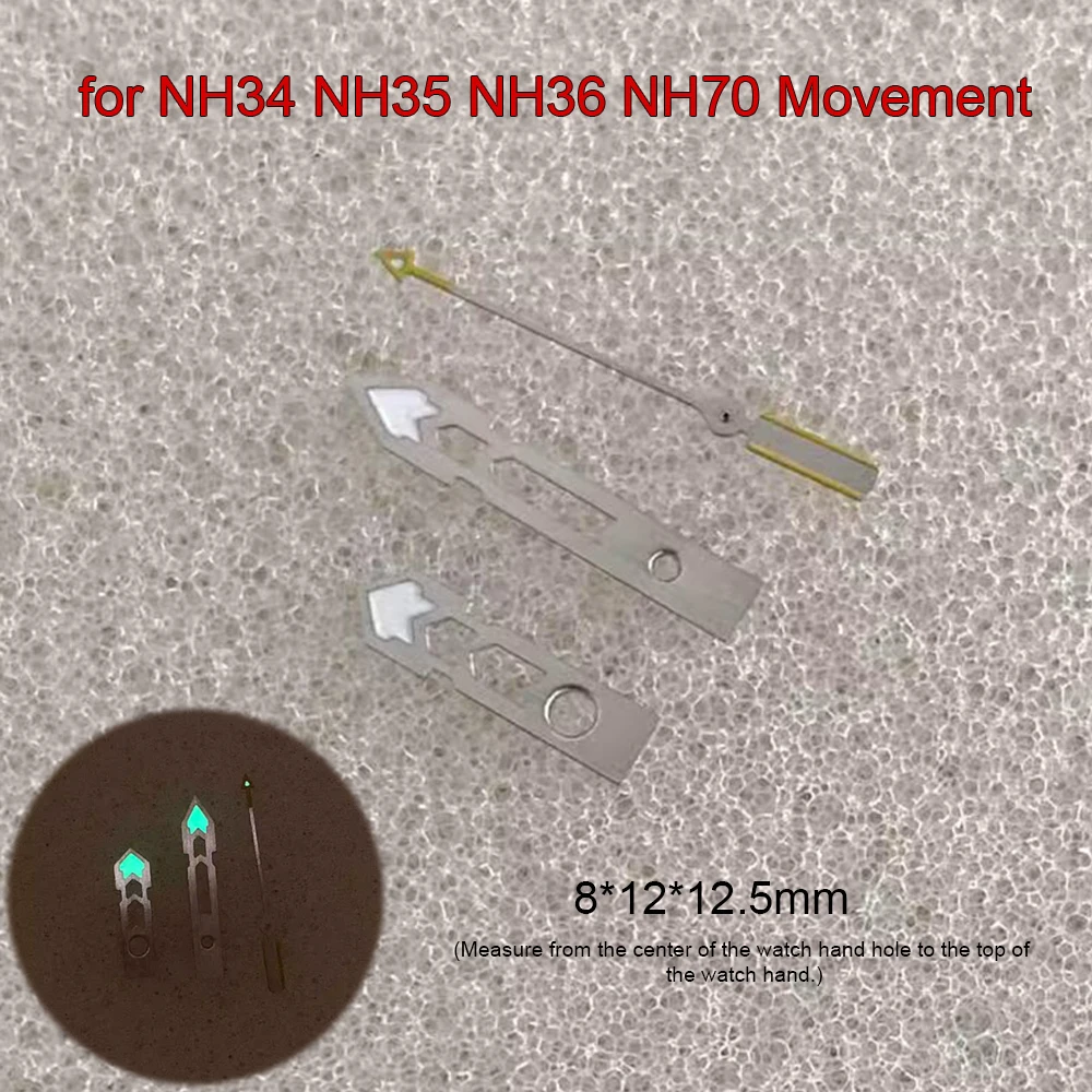 

Brand New Green Luminous Watch Hands for NH36 NH35 NH34 NH70 Movement Replacement 3Pins Needles Watch Pointers Spare Part