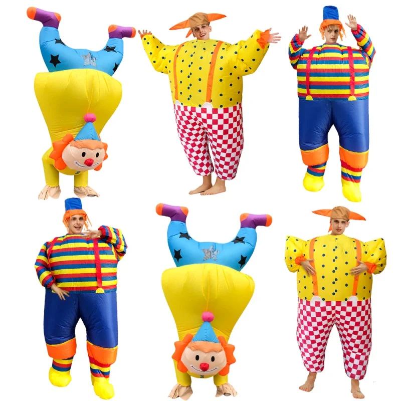 

Dropshipping Clowns Inflatable Costumes Adult Halloween Costume Handclown Carnival Party Mascot Role Play District Size: