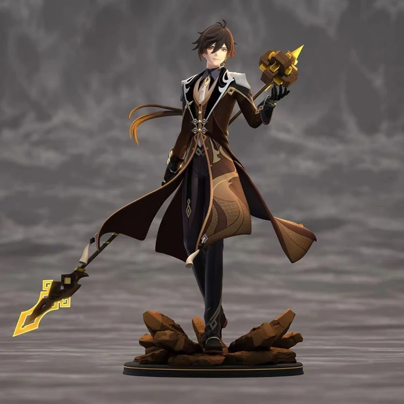 

28cm Genshin Impact Zhongli Anime Figure Genshin Impact Hu Tao Action Figure Klee/Paimon Figurine Collection Model Doll Toy Gift