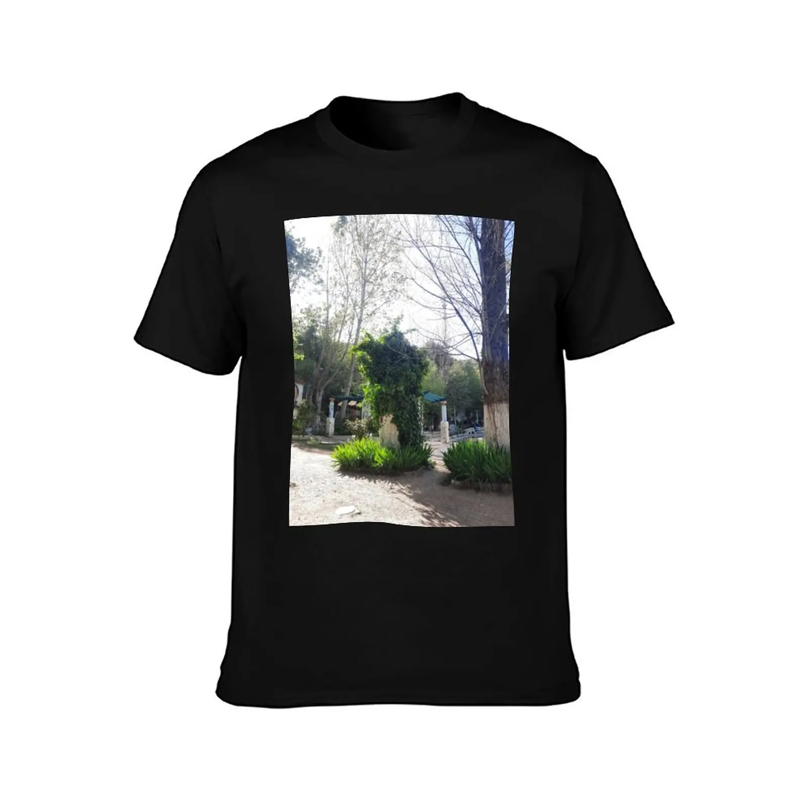 Футболка Растущее дерево в парке с цииндрическим пейзажем футболка на заказ