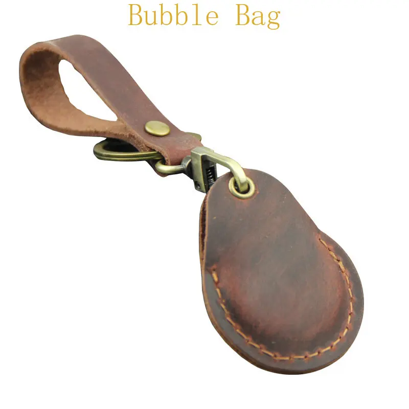 Cowhide access card sleeve elevator card protective sleeve community rectangular bus card bag male water drop induction