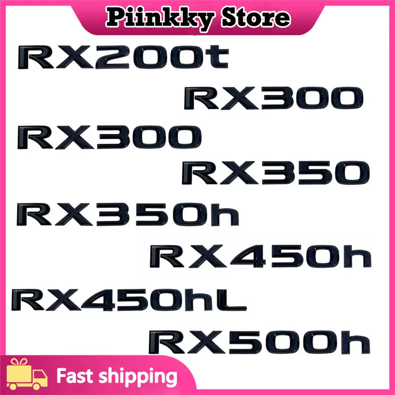 3D хромированный глянцевый черный АБС для RX200t RX270 RX300 RX350 RX450h RX450hL гибридная буква