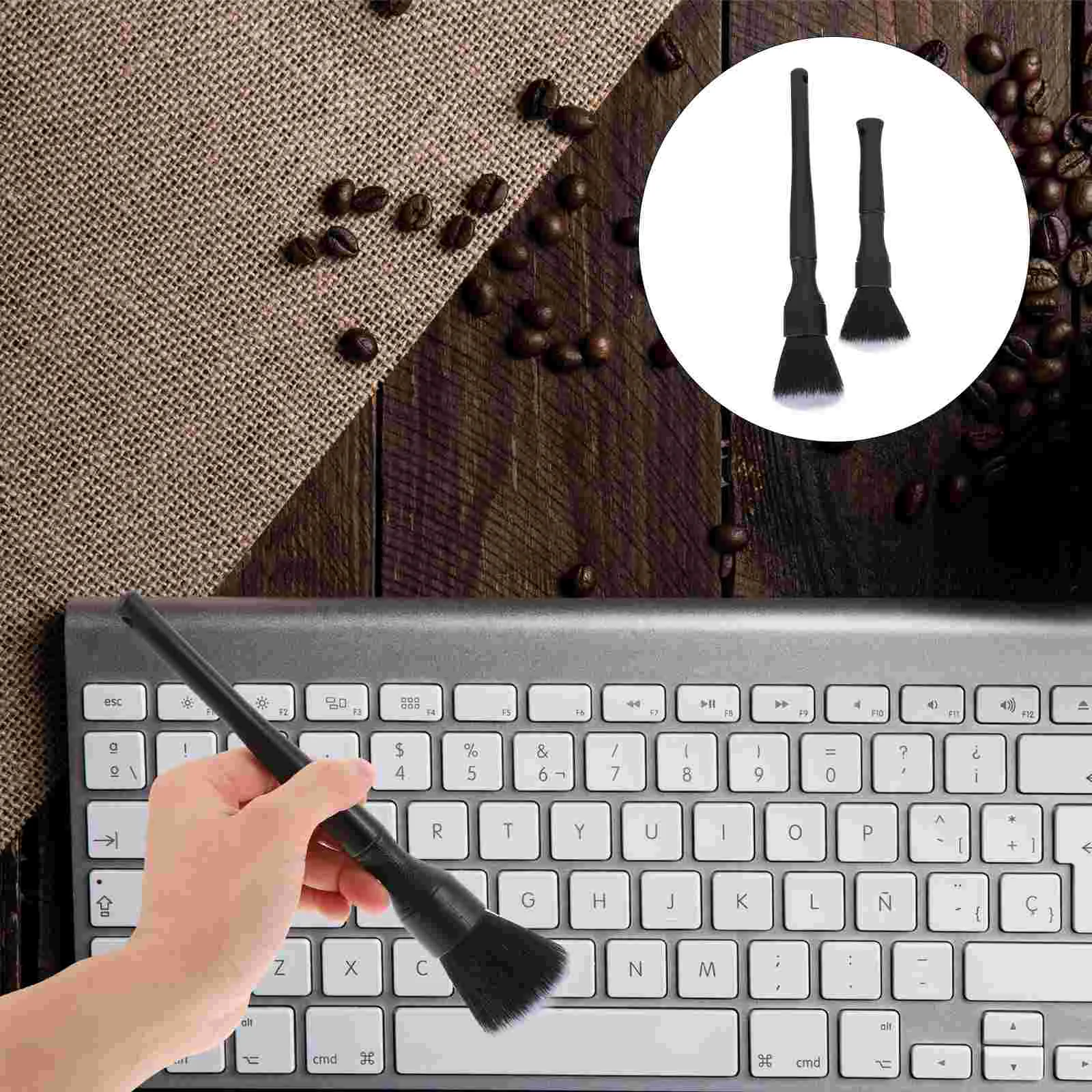 

2 Pcs Car Soft Brush Office Use Tabletop Electronic Air Dusters Ultra Fine Fiber Versatile Auto Accessories for