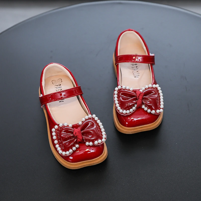 Туфли детские из лакированной кожи с квадратным носком 26-36 дюймов |