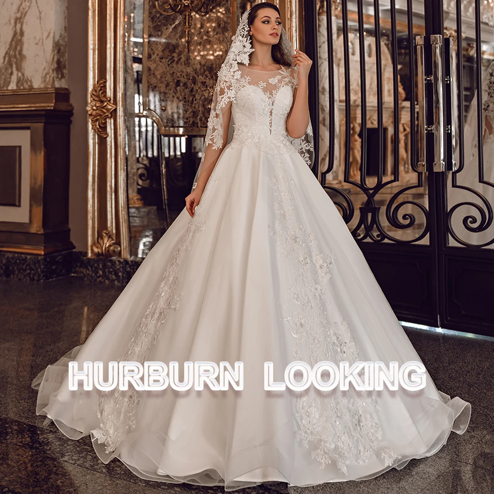 

HERBURN Modern 2023 Wedding Dresses Beauty A-Line Appliques Attractive Made To Order Vestidos De Novia Brautmode Robe Mariee