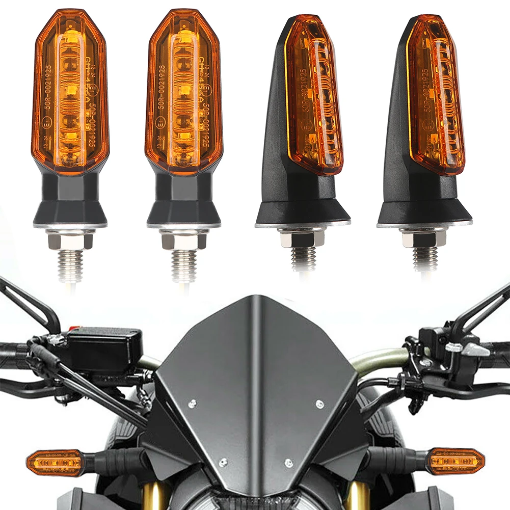 

2pcs Motorcycle Turn Signals 3LED Universal High Bright Indicators Light Flashing Lights Amber Blinker Tail Lamp