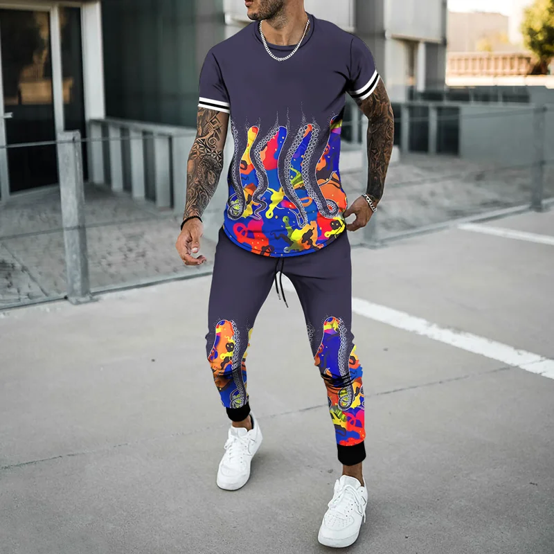 New Fashion Tracksuit Suit Chinese Style Koi Fish High Quality All-match Outfits 3D Printed Breathable Casual 2 Piece Sets