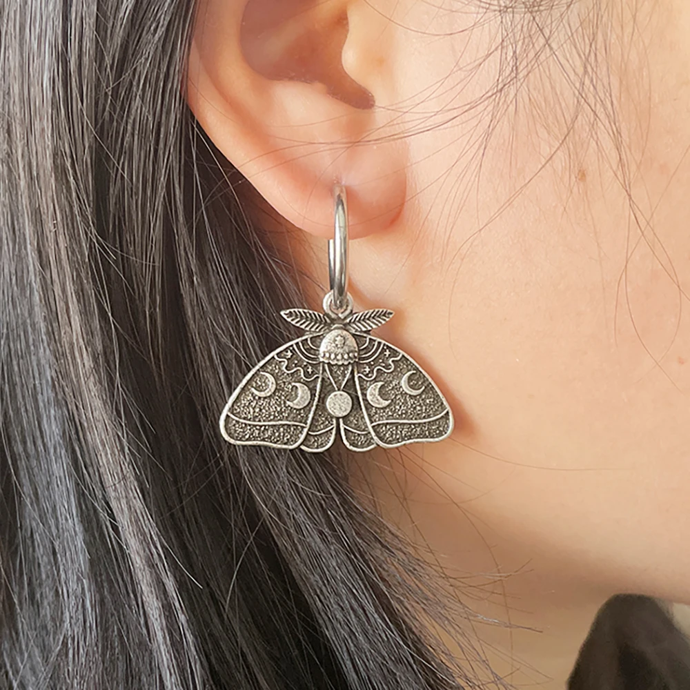 Женские серьги-насекомые Wiccan в форме Луны |