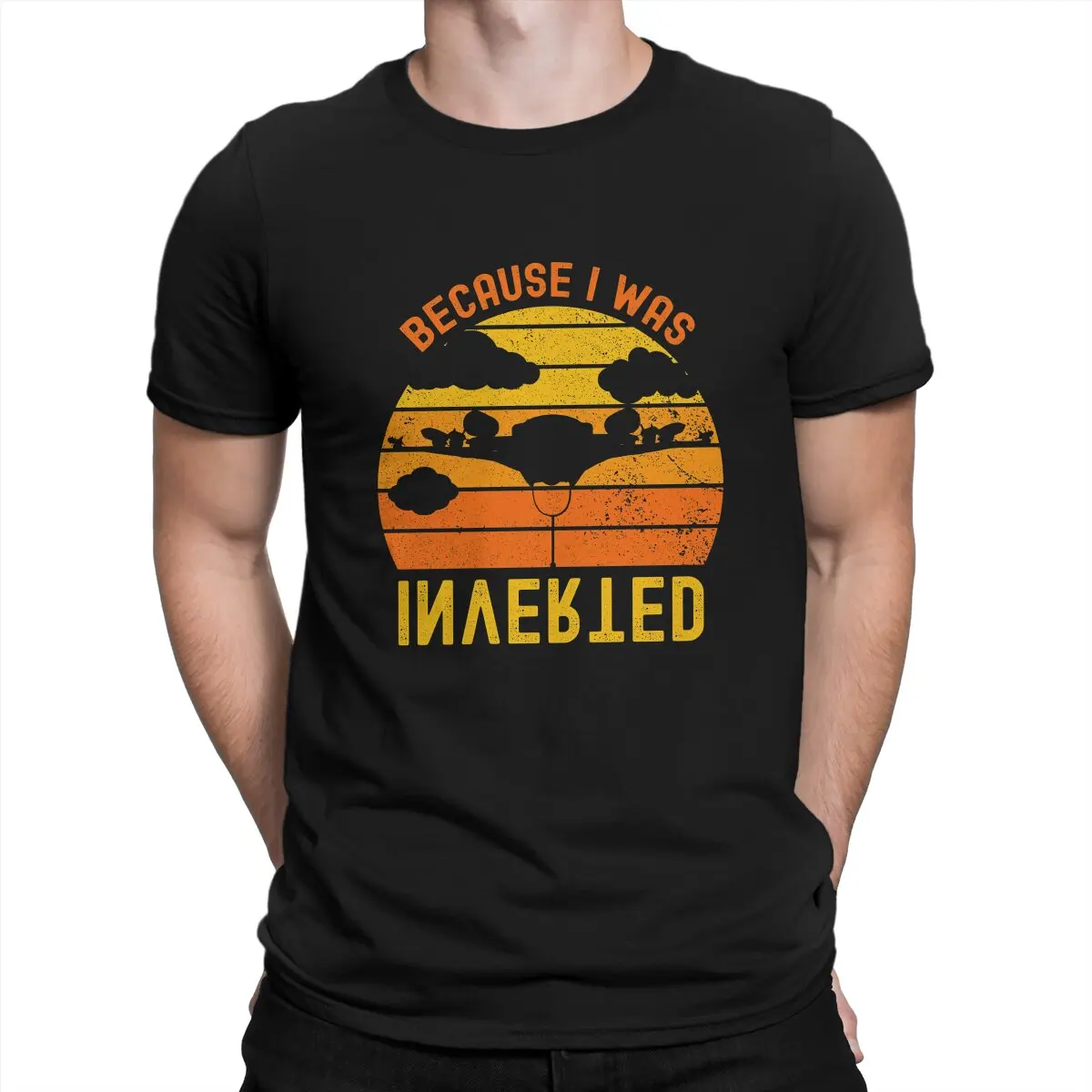 

Because I Was Inverted TShirt For Male Top Gun Maverick Goose Film Clothing Fashion Polyester T Shirt Comfortable