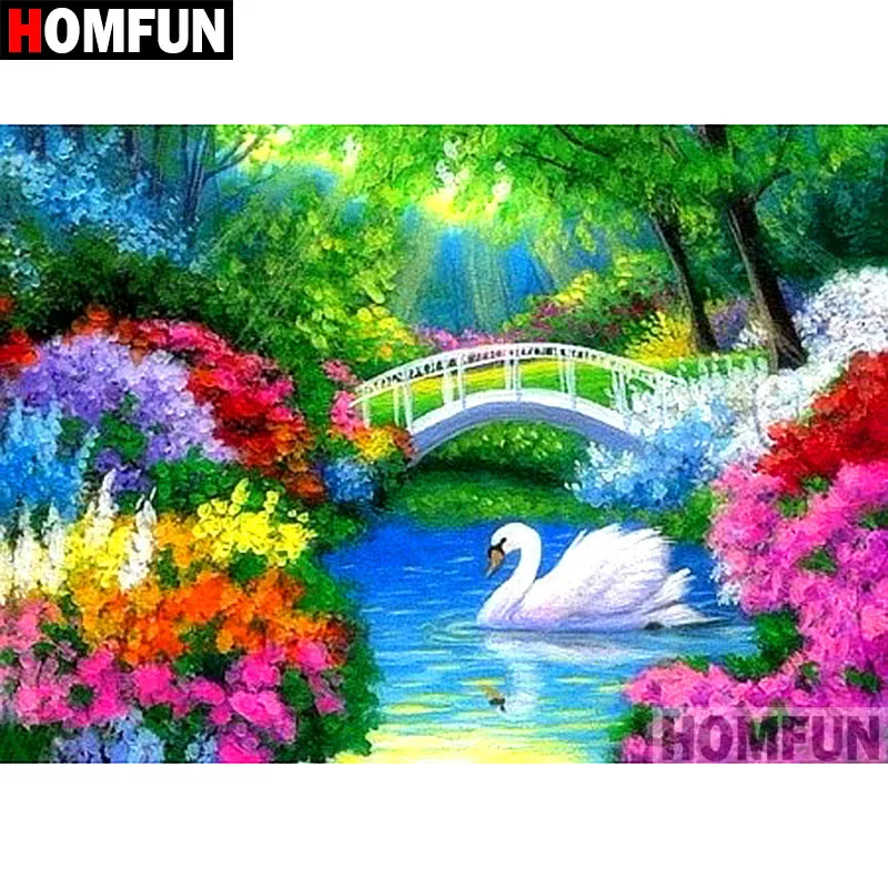 Фото HOMFUN 5D DIY алмазная живопись полная квадратная/круглая дрель 