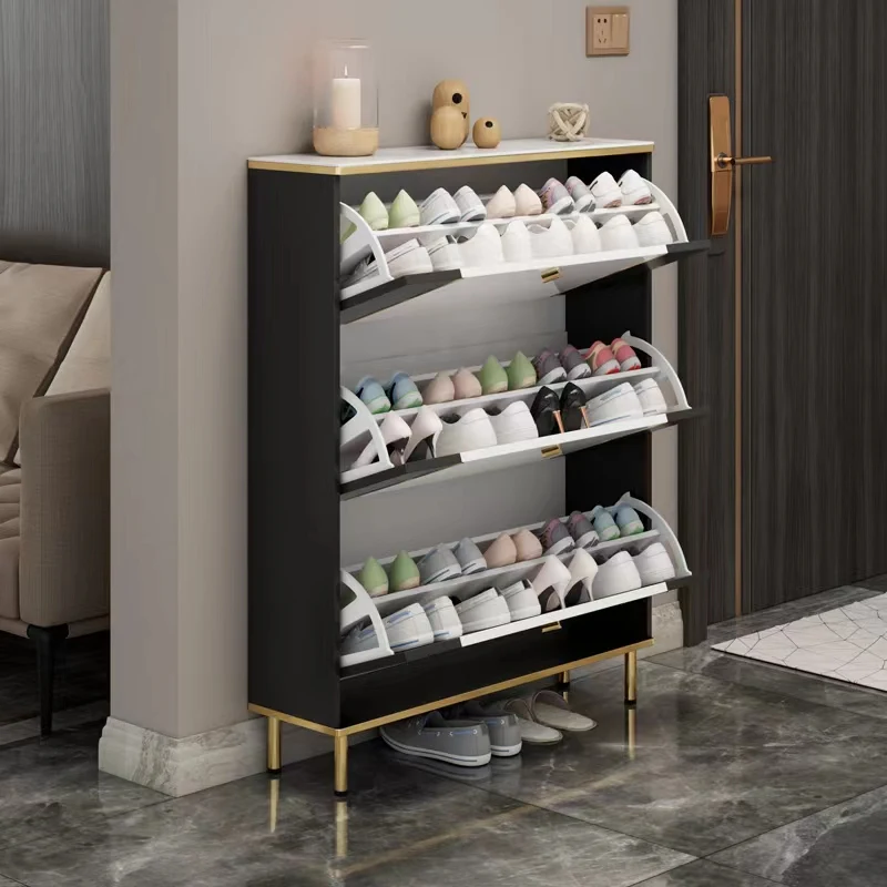 

Living Room Multilayer Shoe Cabinets Luxury Ritating Narrow Dorm Shoe Rack Ultra Thin Hallway Meuble A Chaussure Home Furniture