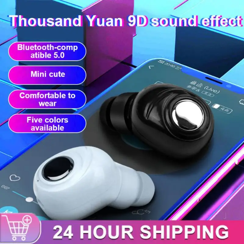 

Mini bluetooth-compatible Earphones With Mic Wireless Earbuds Handsfree Sport Headset High Fidelity Sound Tws Headphone Stereo