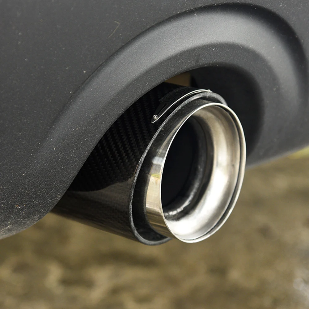 

For Mini Cooper S One d JCW Accessories 1pcs Car Carbon Fiber Muffler Shell Automobile Exhaust Pipe Tail Throat Cover Housing