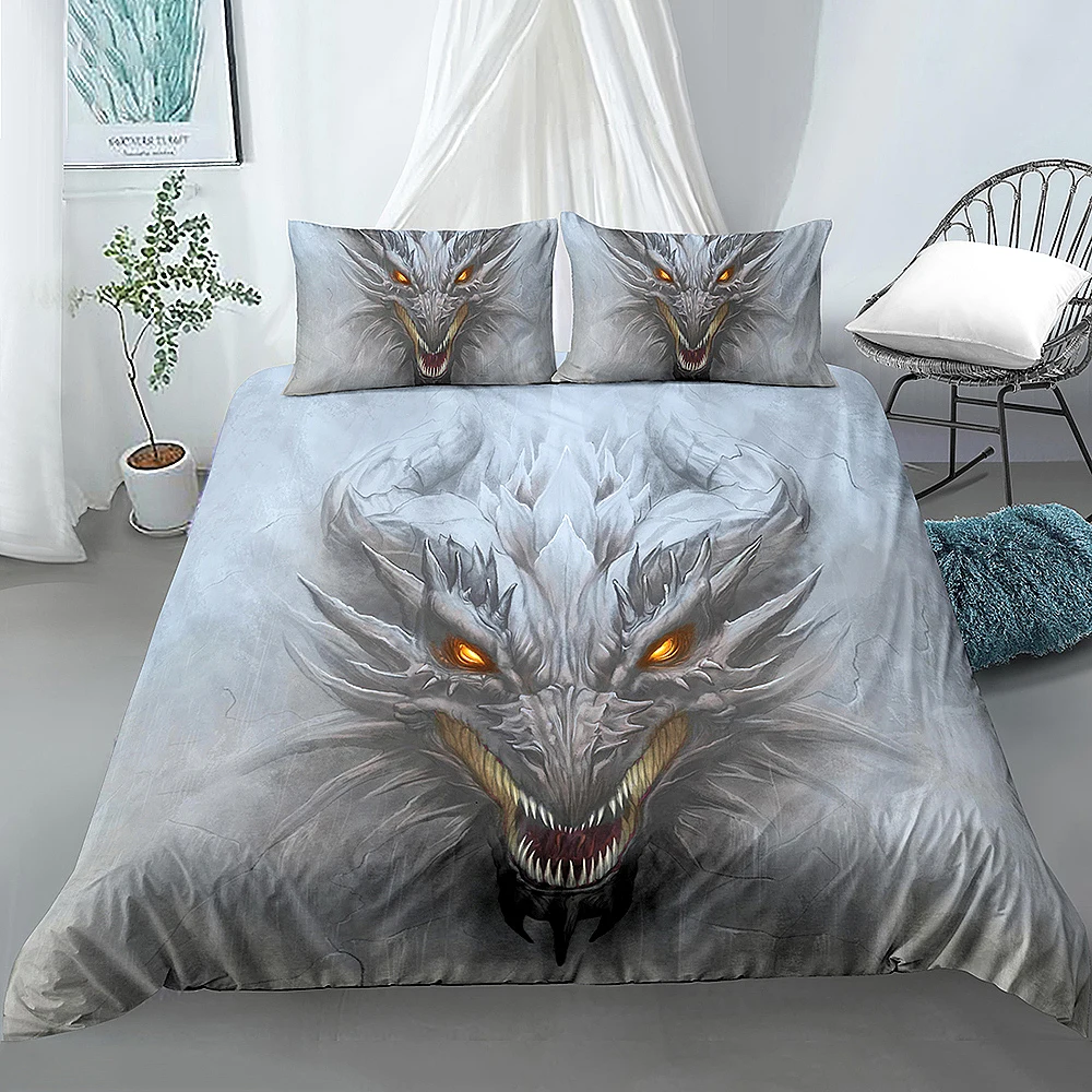 3d Print Grey Colour Comforter Cover King Queen Size For Kid