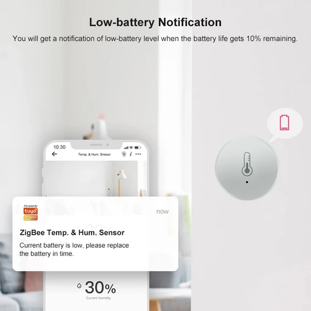 tuya ZigBee 3.0 Smart Temperature And Humidity Sensor Tuya Smart Life App Remote Control Work With Alexa Google Home Assistant 2