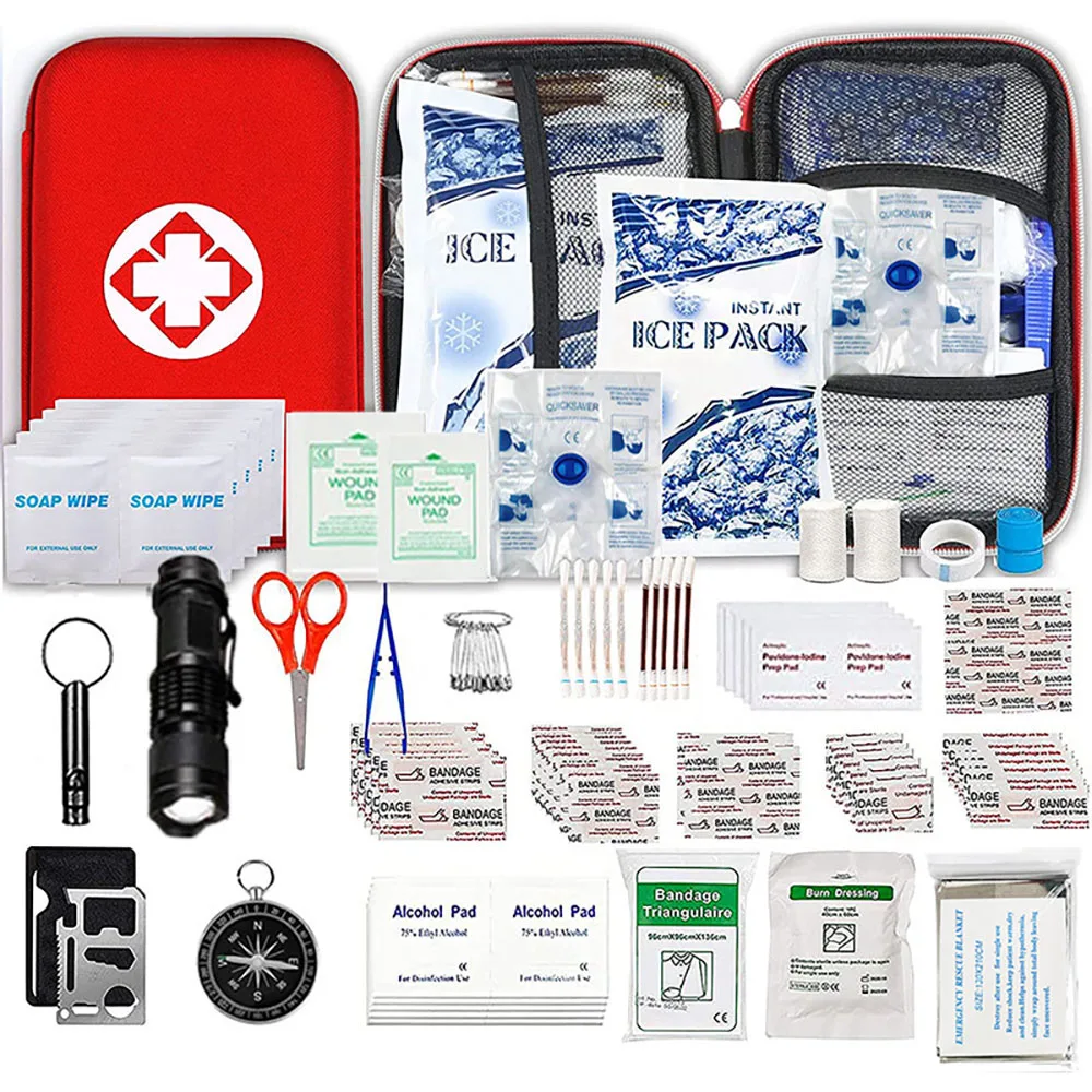 

103pcs emergency survival package for camping trip, trauma hemostasis equipment, multi-functional sos emergency survival kit
