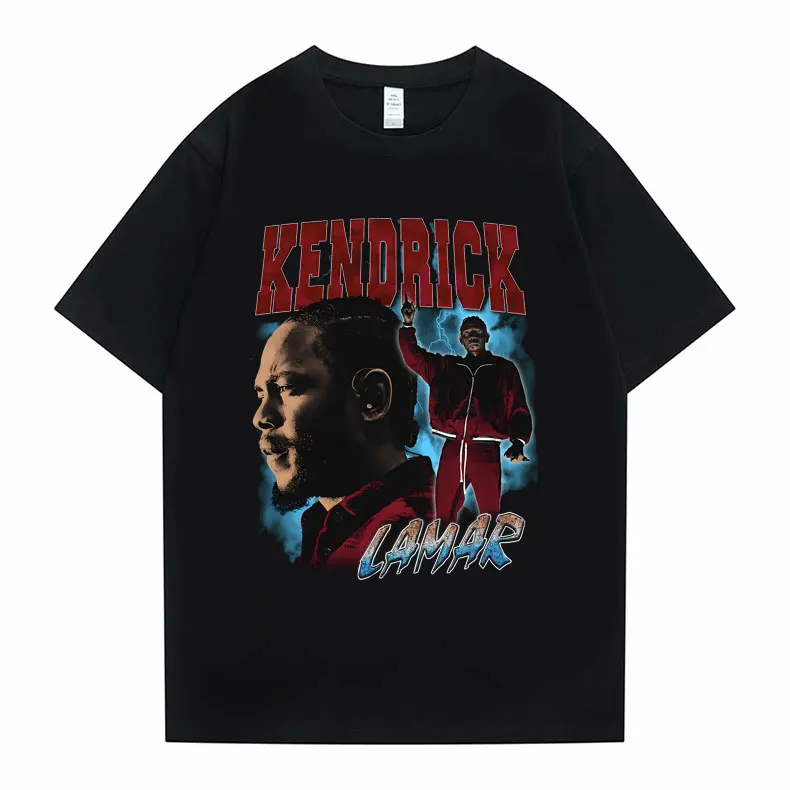 

Rapper Vintage 90s Kendrick Lamar Hip Hop Oversized T-shirts Male Casual T Shirt Man Streetwear Men Women Fashion Loose Tshirt