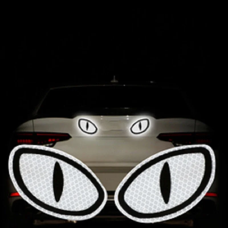 

2 шт./компл. светоотражающие автомобильные наклейки — улучшите видимость и безопасность вашего автомобиля с помощью наклеек «Дьявольский глаз»!