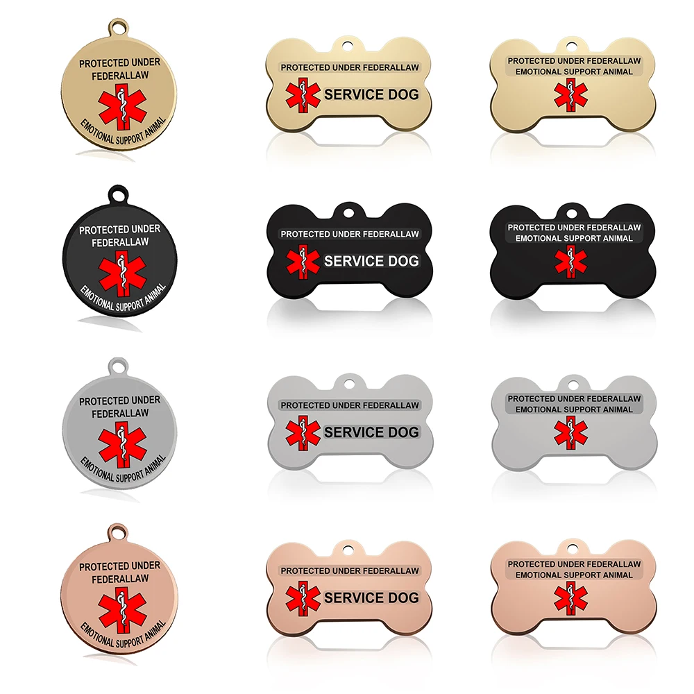 Персонализированная бирка для идентификатора собаки брелок из нержавеющей