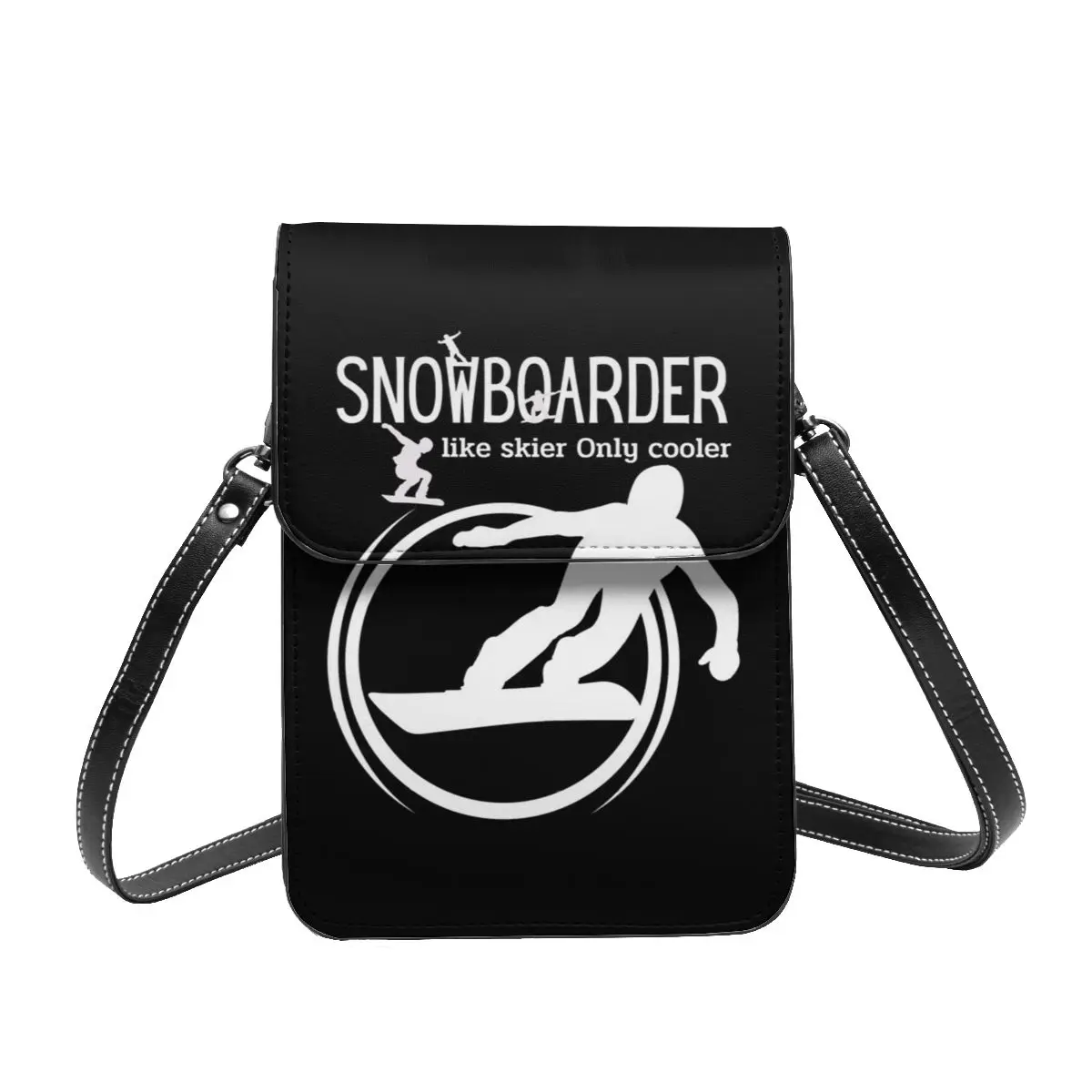 

Snowboard Minimalist Shoulder Bag snowboard sport Stylish Leather Outdoor Mobile Phone Bag Female Fashion Bags