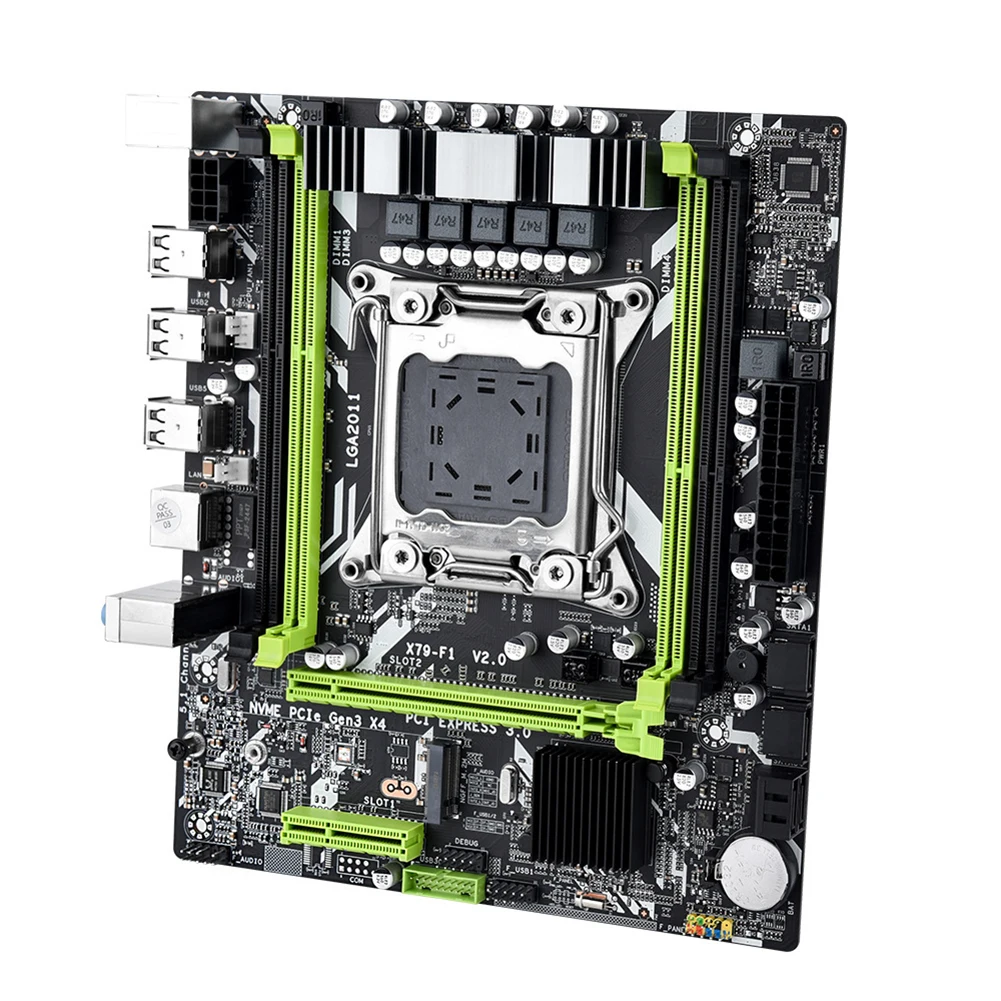 

X79 Motherboard Set With LGA 2011 Combos Xeon E5 2650 V2 CPU 128GB Memory DDR3 ECC RAM Dual Channel M.2 NVME SATA 3.0 Slot