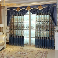 2022 new cashmere curtains european style luxury living room yarn embroidered balcony floor to ceiling window customization