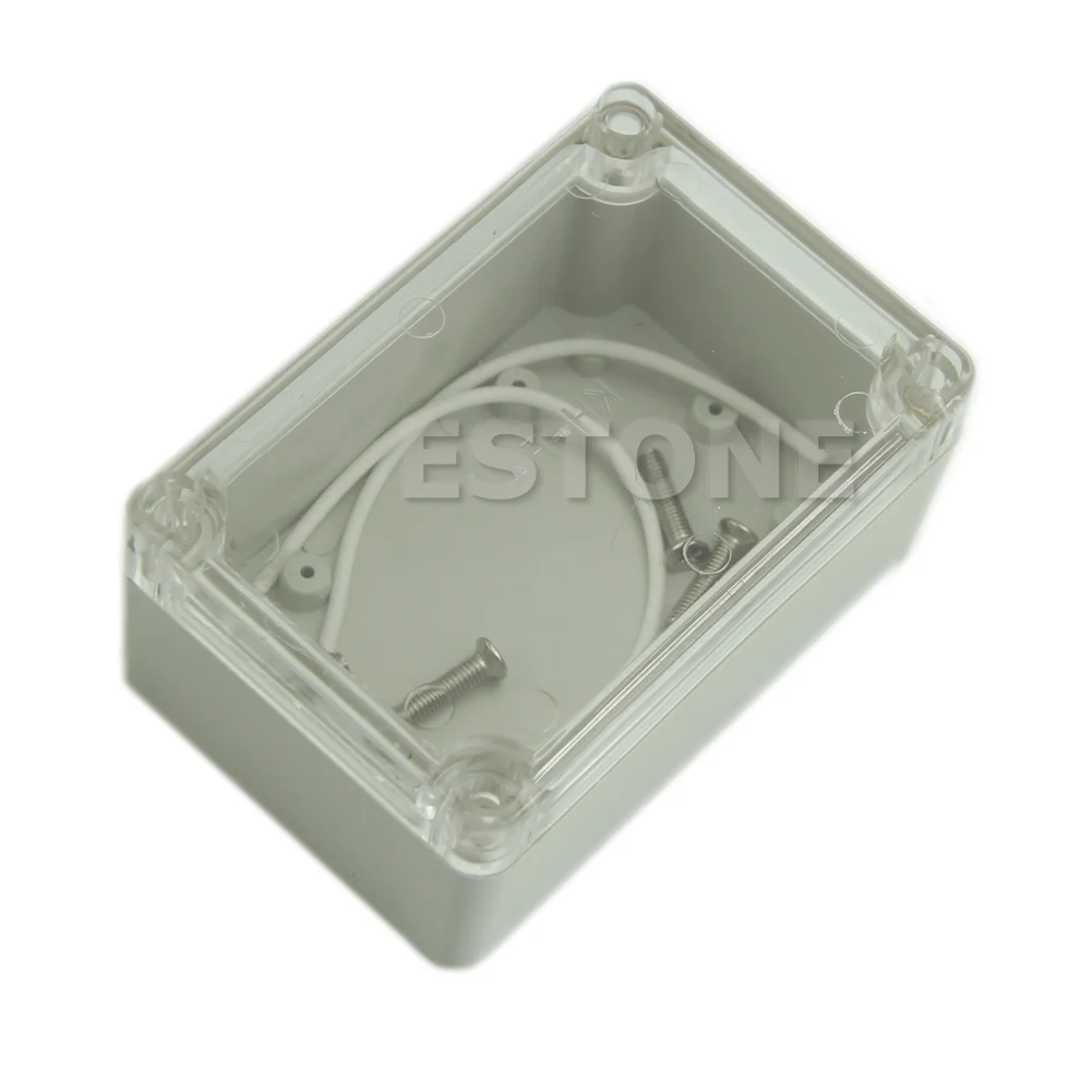 

T5EB Junction Box Plastic Power Enclosure DIY Electronic Enclosure Box for w/Clear Co