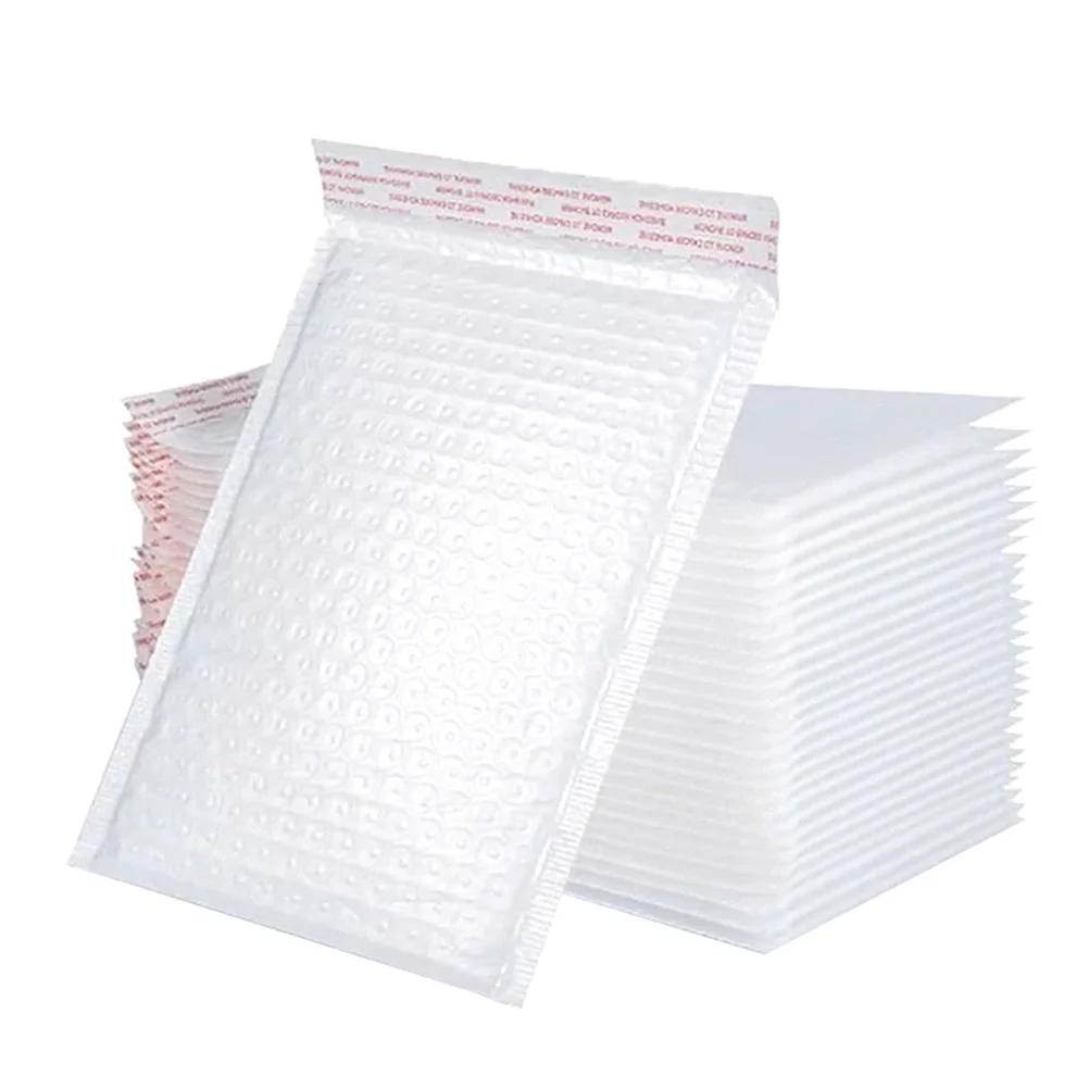 

50 Pcs Foam Bag Vellum Envelopes Craft Package Bags Liner Bubble Film Bag White Bubble Mailers