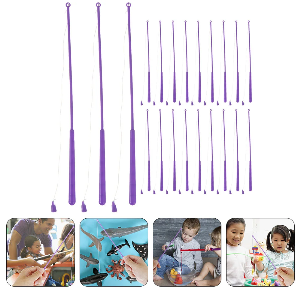 

30Pcs Wear-resistant Magnetic Fishing Poles Children Angling Rod Toys Kids Fishing Toys