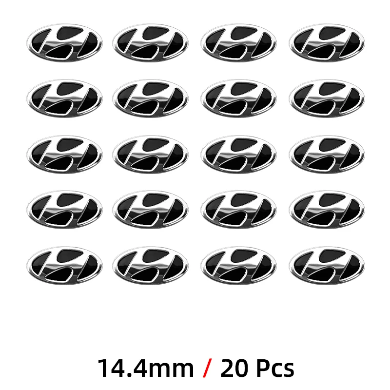 

14 мм 16 мм 19 мм автомобильный дистанционный ключ с металлическим логотипом, наклейка, аксессуары для Hyundai Genesis I10 I20 I30 I40 IX20 IX35 Kona Getz Veloster