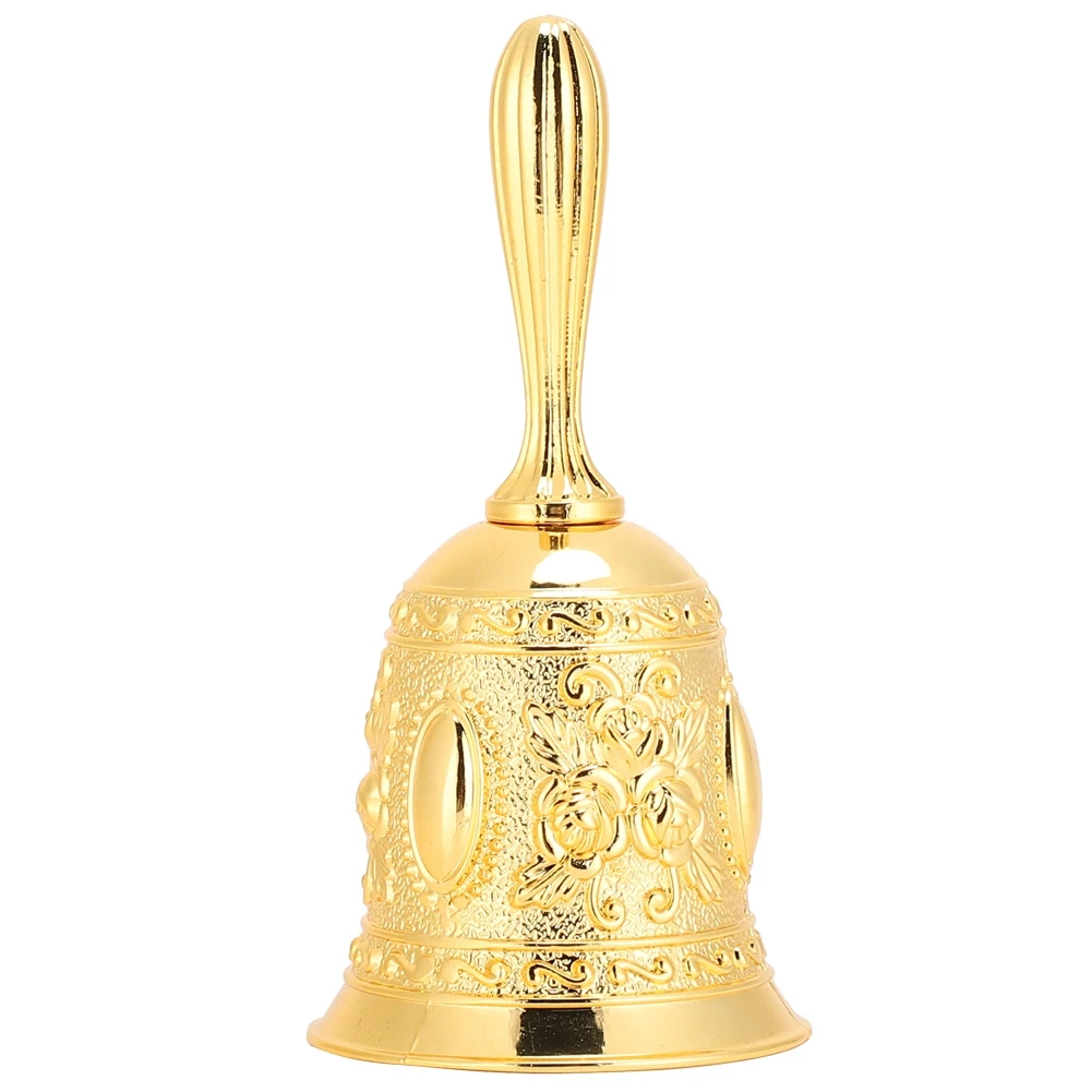 

Hand Bell Metal Crafts Innovative Reminder Home Decoration Zinc Alloy Golden European-Style zinc