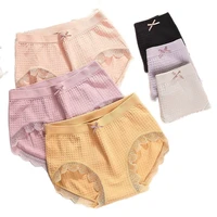 cotton panties antibacterial winter briefs mid waist lace underwear womens lingerie breathable underpants female intimates