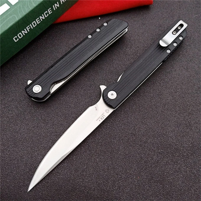 Складной нож CR3810 атласное лезвие с усиленной нейлоновой ручкой и карманным