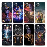 marvel thanos hero aengers phone case for iphone 11 12 13 pro max 7 8 se xr xs max 5 5s 6 6s plus black soft silicone