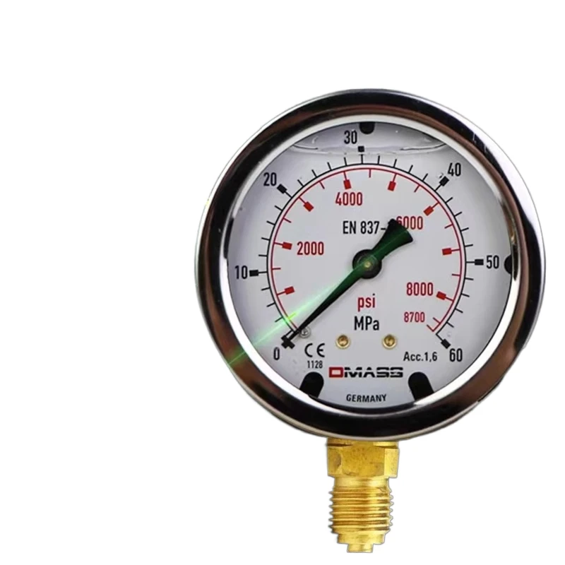 

Excavator Accessories Imported Demas Radial And Axial Pressure Gauge Dmass Hydraulic Gauge Excavator Shockproof Hydraulic Tester