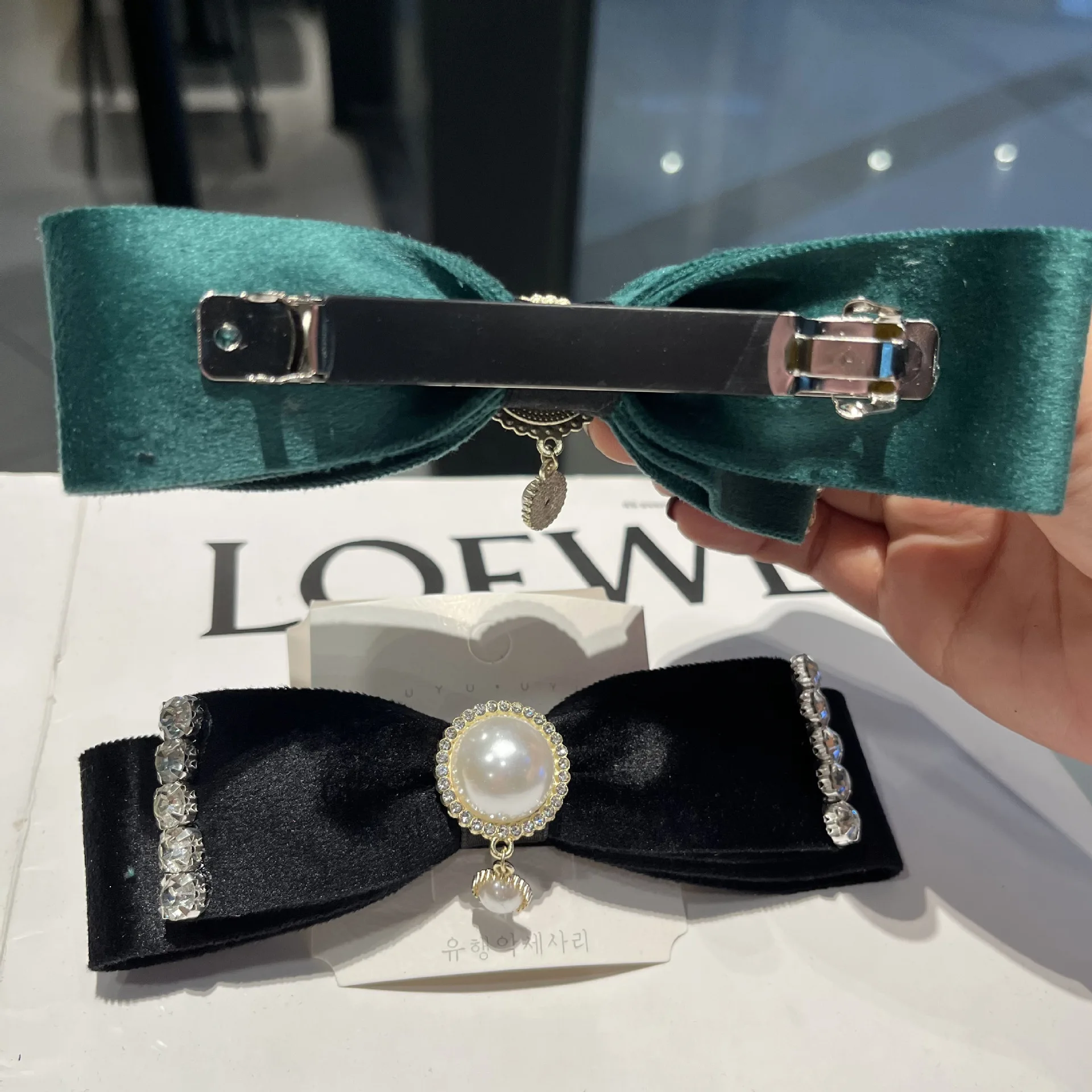 

Temperament Bowknot Spring Clip Large Horsetail Hair Clip Small Slotted Head Clip Edge Clip Hair Clip