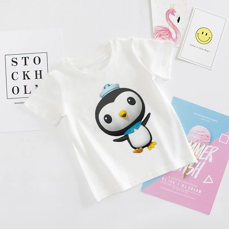 Футболка с коротким рукавом для мальчиков и девочек 3-8 лет |