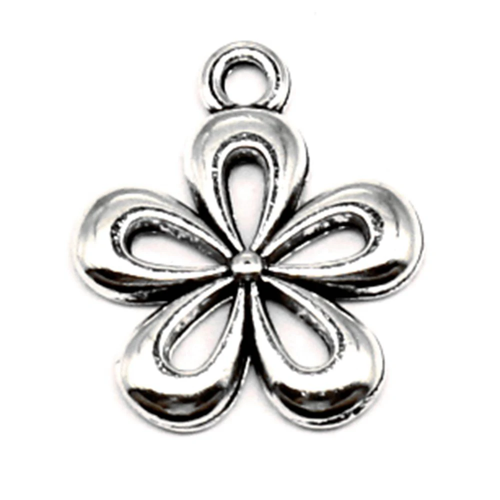 

160pcs Wholesale Jewelry Lots Flower Charms Pendant Supplies For Jewelry Materials 16x18mm