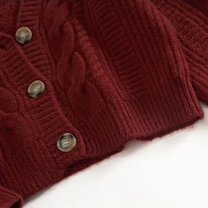 Xingqing Винтажный кардиган-свитер красный