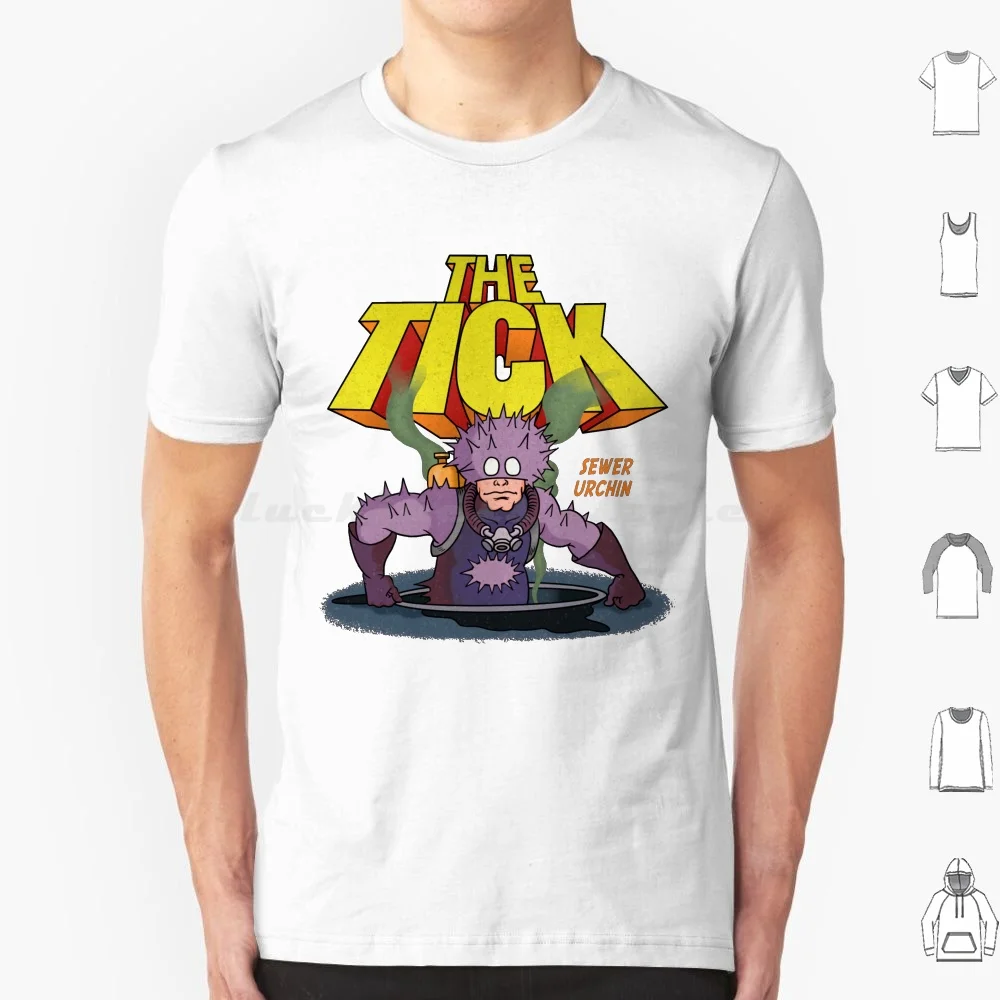 

" The Tick " Superhero Parody " Sewer Urchin " Character With Logotype , 1994 Tv Series T Shirt 6Xl Cotton Cool Tee Superher