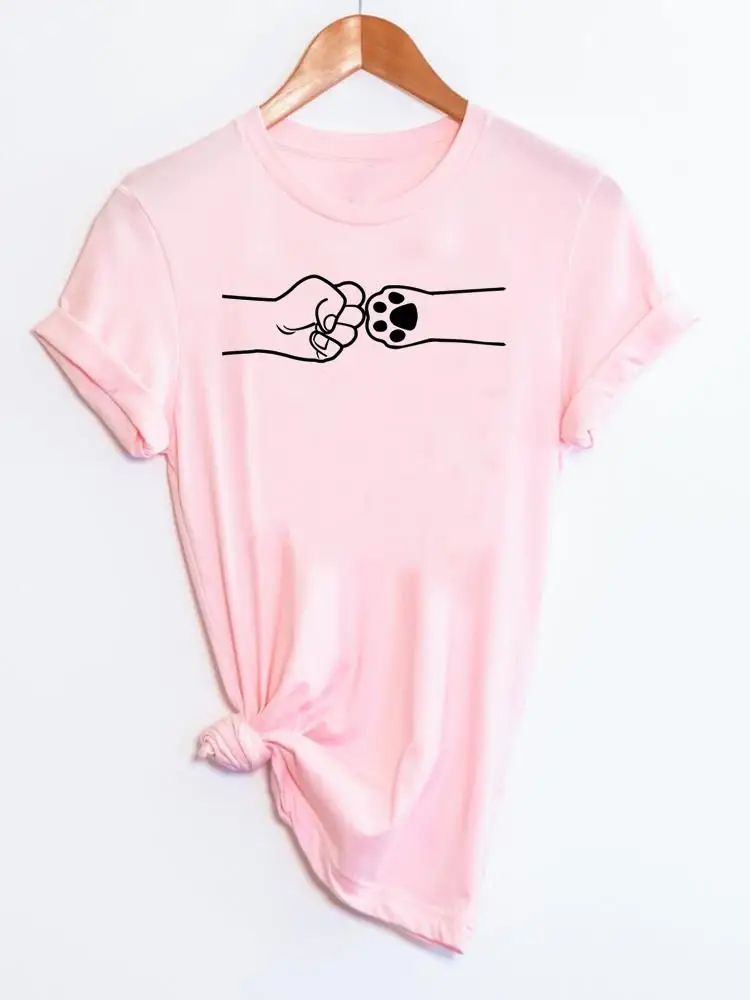 

Тренд для друзей, кошек, собак, милая летняя модная повседневная футболка, женская одежда с принтом и коротким рукавом, женская одежда, футболки с графическим рисунком