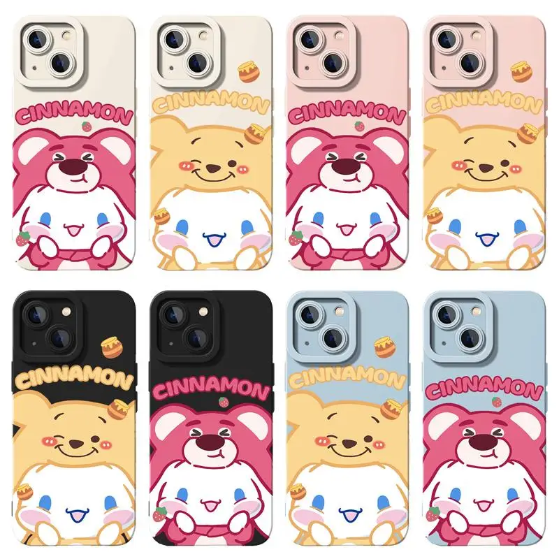 

Cross Dressing Cinnamoroll Kawaii Apple Phone Case for Iphone14/13/12/11/x Series New All Inclusive Silicone Protective Case