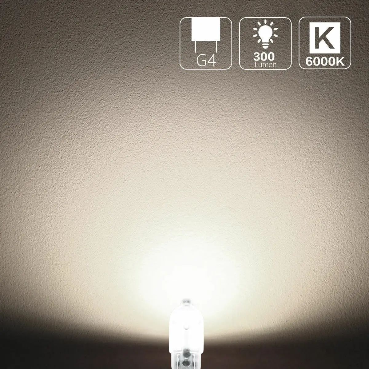 Миниатюрная диодная лампа G4 с 12 лампочками В бесконтактная маленькая белый