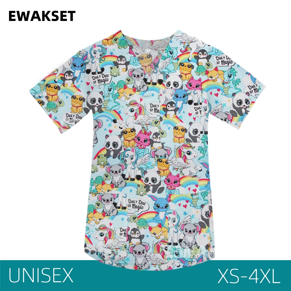 Хлопчатобумажная блузка для медсестры косметики спа медицинской лаборатории