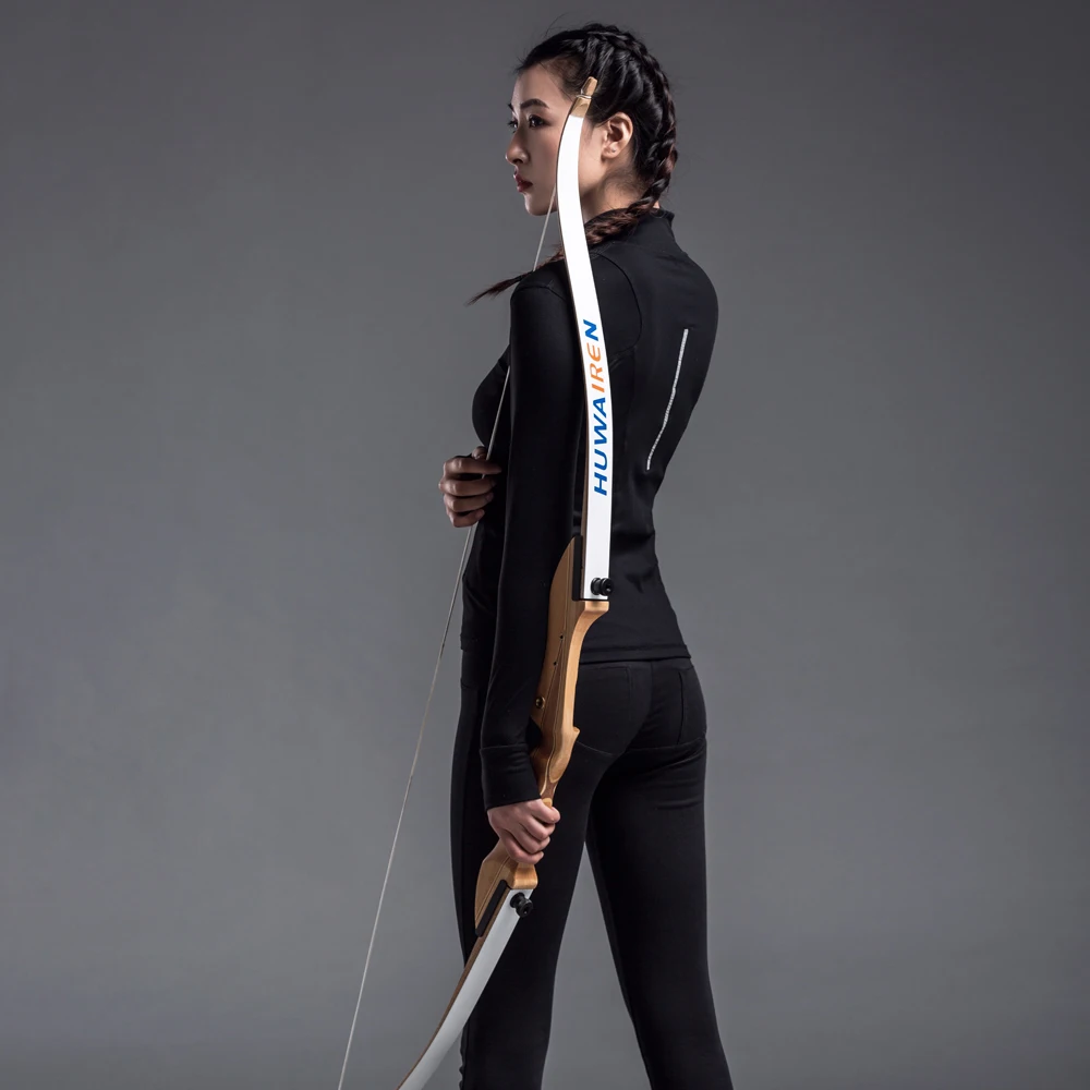 Huntingdoor 24-38lbs 62inch Recurve Bow White Take Down Long Practice Archery Hunting Shooting for Beginner and Women Adult - купить по