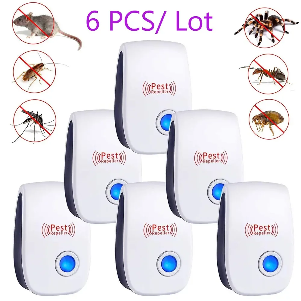 Электрический ультразвуковой отпугиватель вредителей 6 шт./компл.