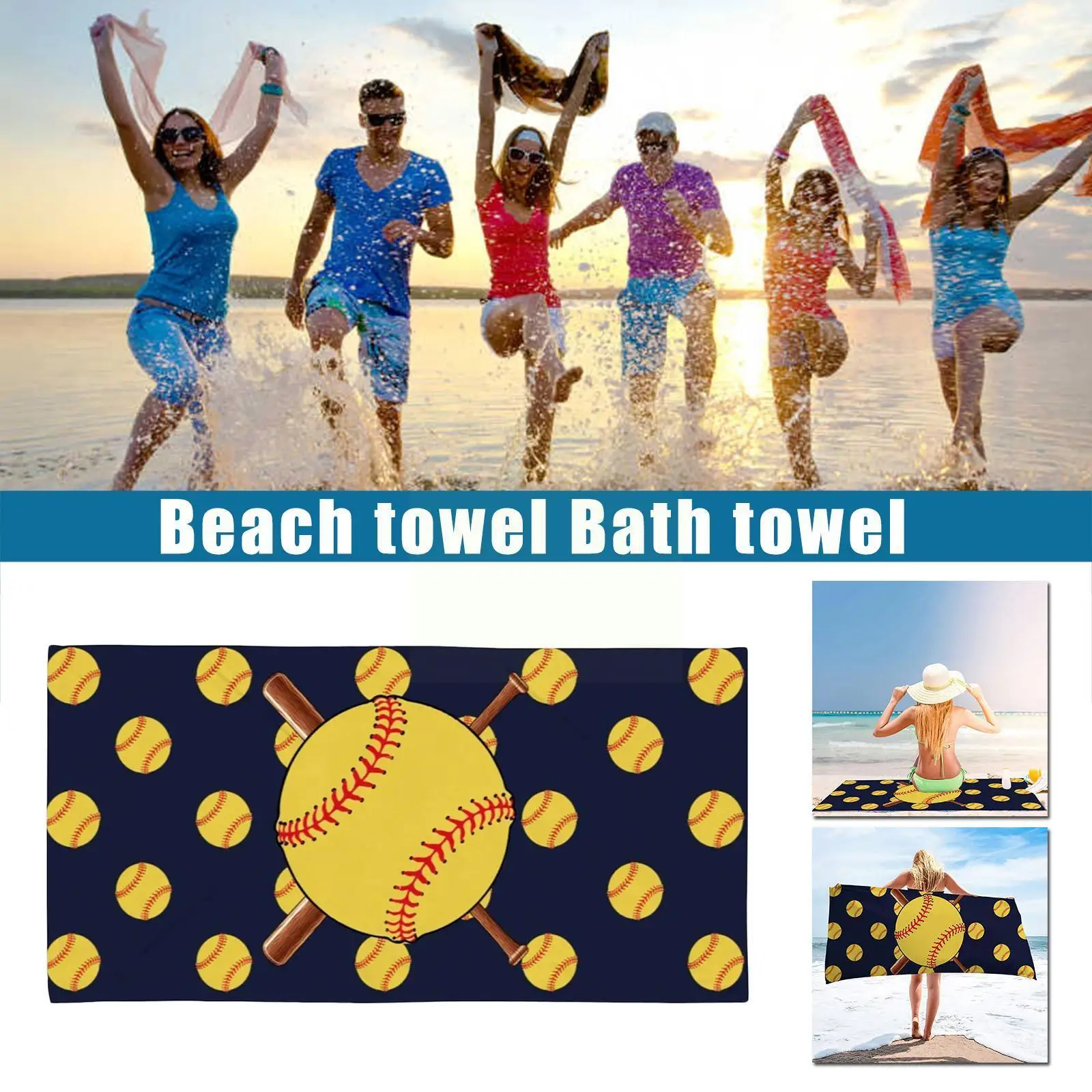 

Summer Cushion Swimming Beach Towel Sport Fitness Yoga Beach Bath140x70 Microfiber Dry Towel Sand Free Bath Quick M1w6