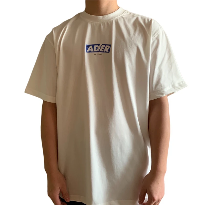 

2022ss ADER ERROR T shirt Men Women 1:1 High Quality Tear ADER logo Tee Oversize Tops Adererror Short Sleeve
