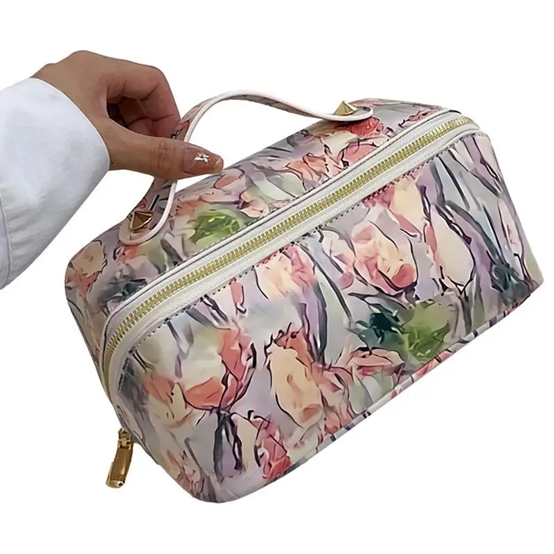 

Makeup Bag Reusable Travel Makeup Organizer With Smooth Zipper Wear Resistant Travel Accessories Organizer For Women Girls